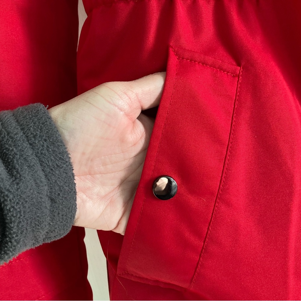 Warm Red Winter Coat EUC - Picture 9 of 12